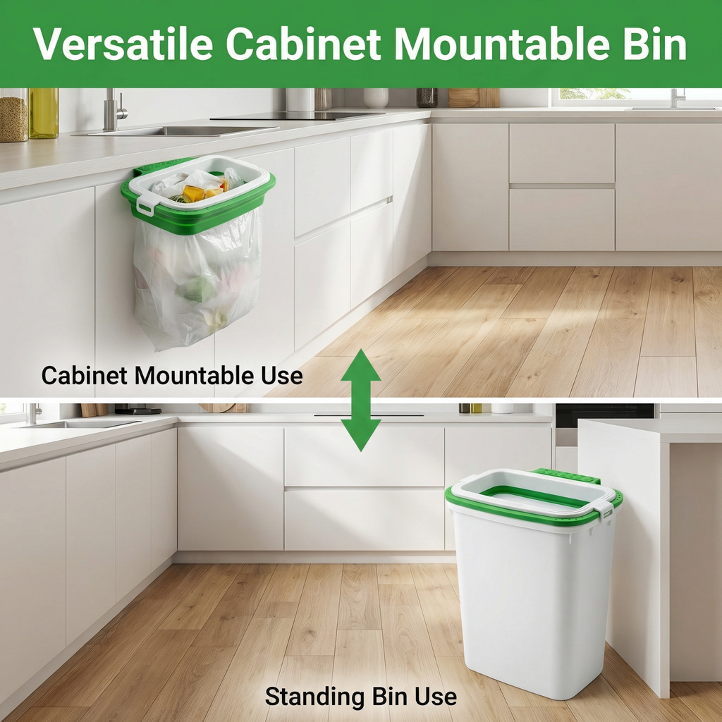 2-in-1 Towel & Garbage Bag Holder