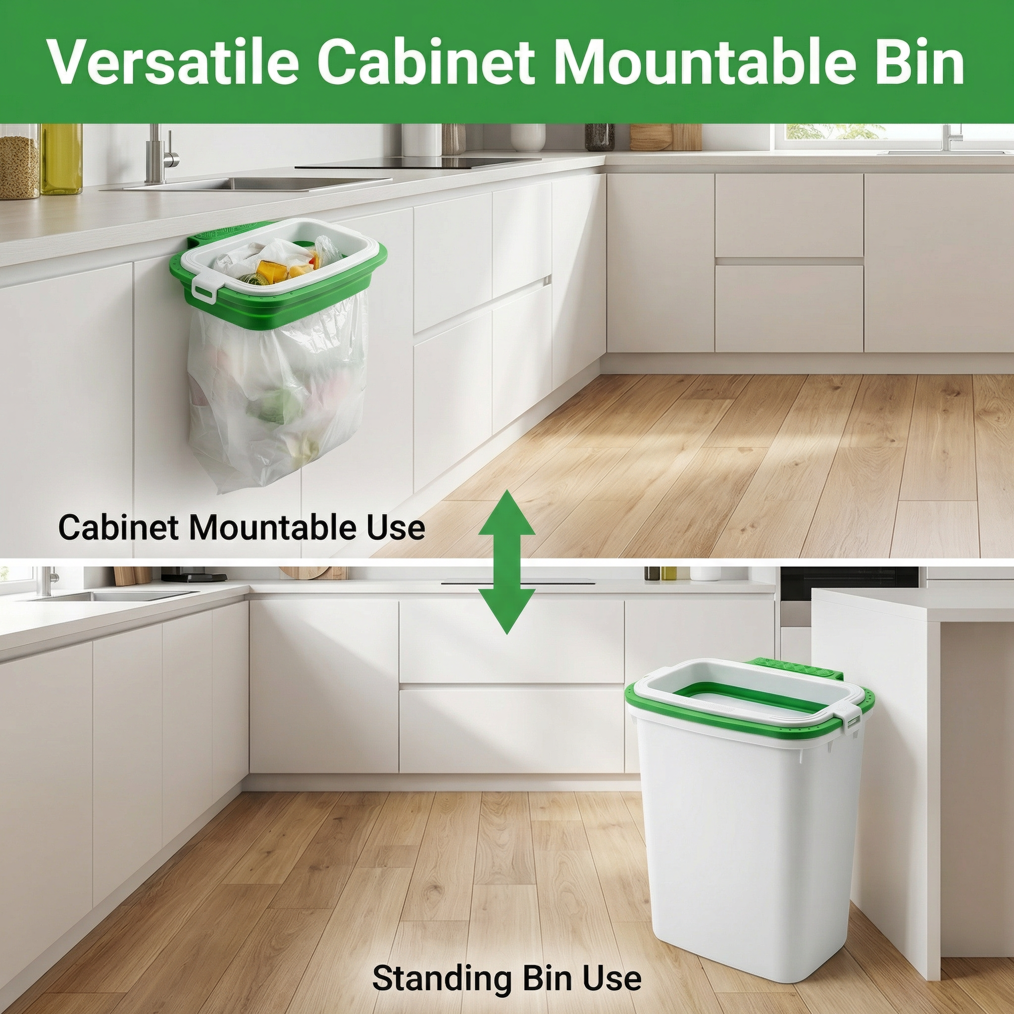 2-in-1 Towel & Garbage Bag Holder
